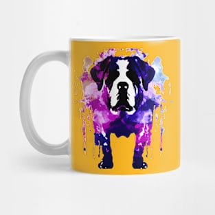 Saint Bernard Watercolor Stencil Mug